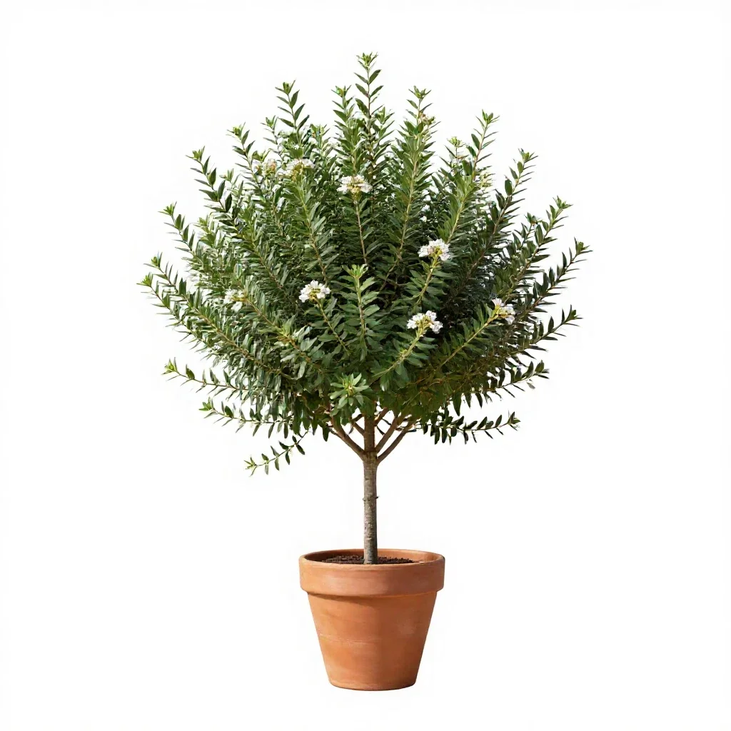 Crape myrtle isolated on a white background