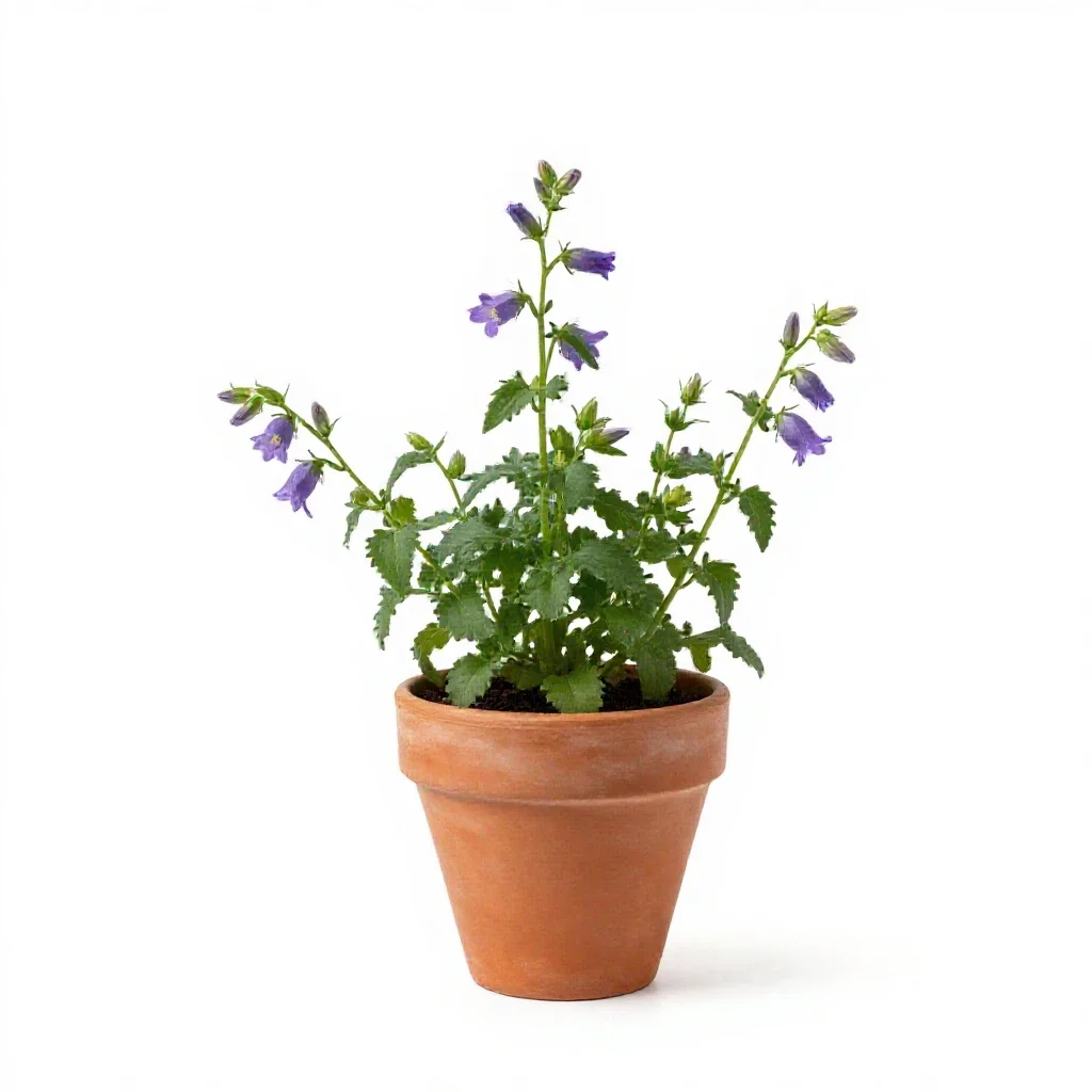 Creeping bellflower isolated on a white background