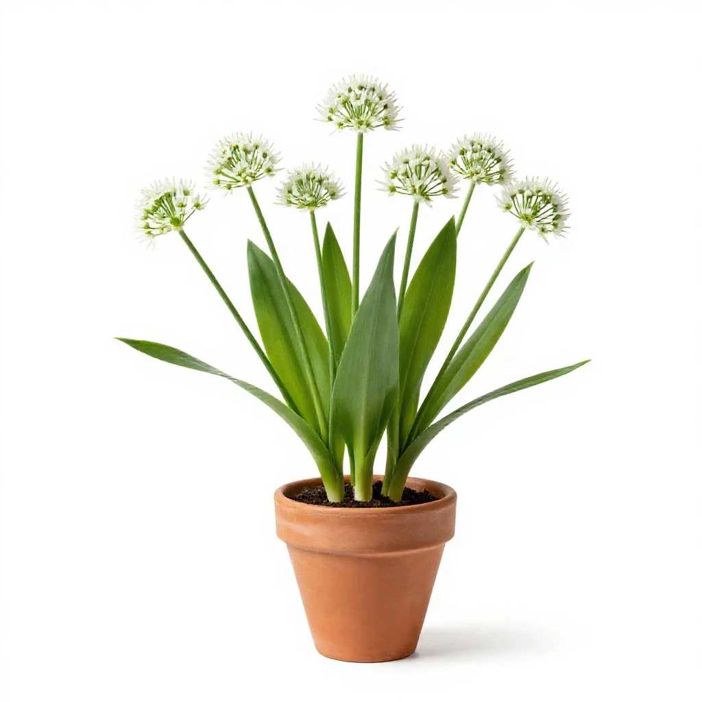 Crow garlic isolated on a white background