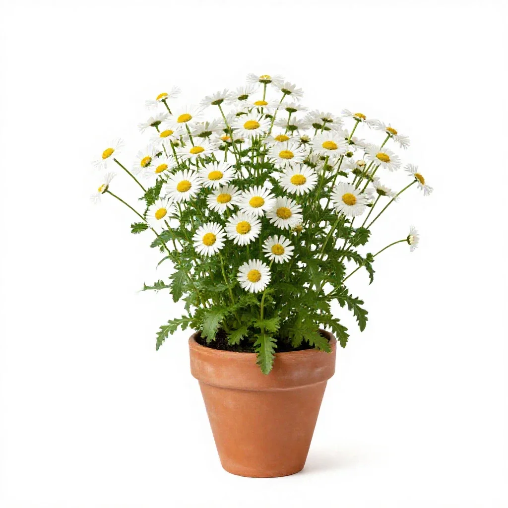 Daisy fleabane isolated on a white background