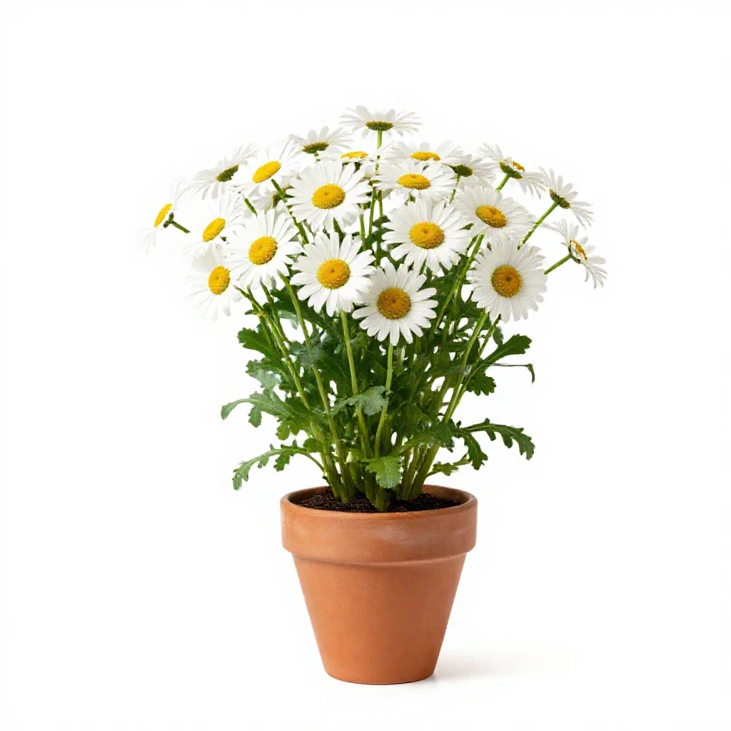 Daisybush isolated on a white background