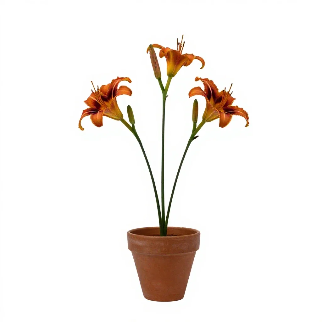 Day lily isolated on a white background