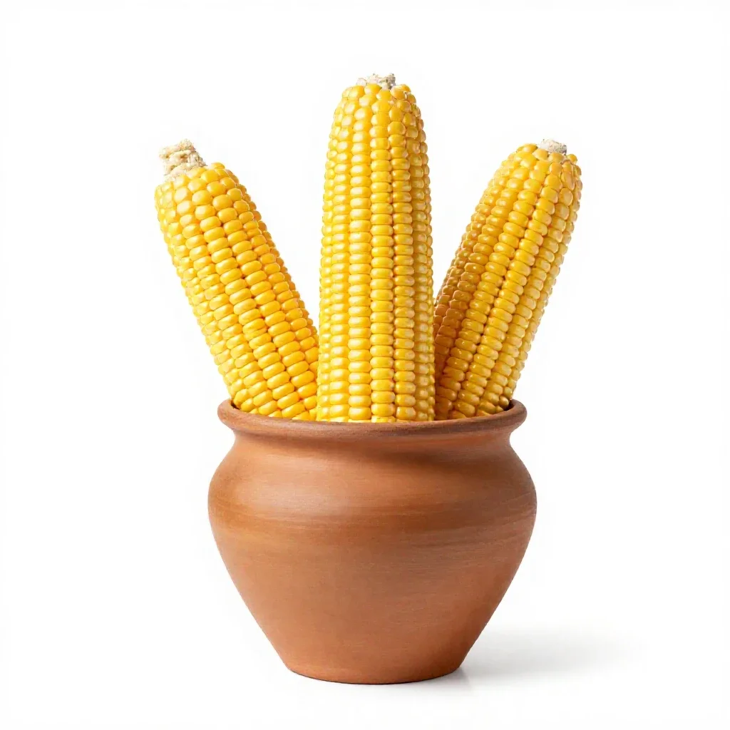 Dent corn isolated on a white background