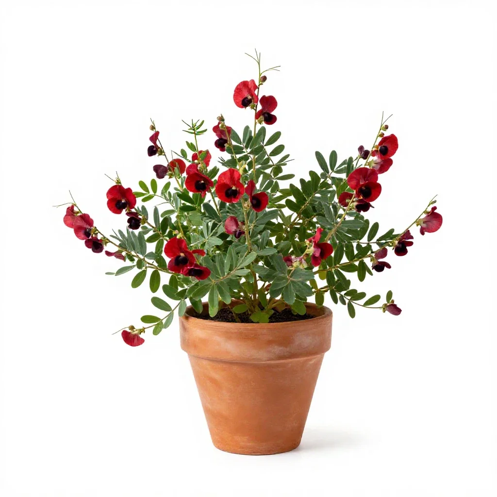 Desert pea isolated on a white background