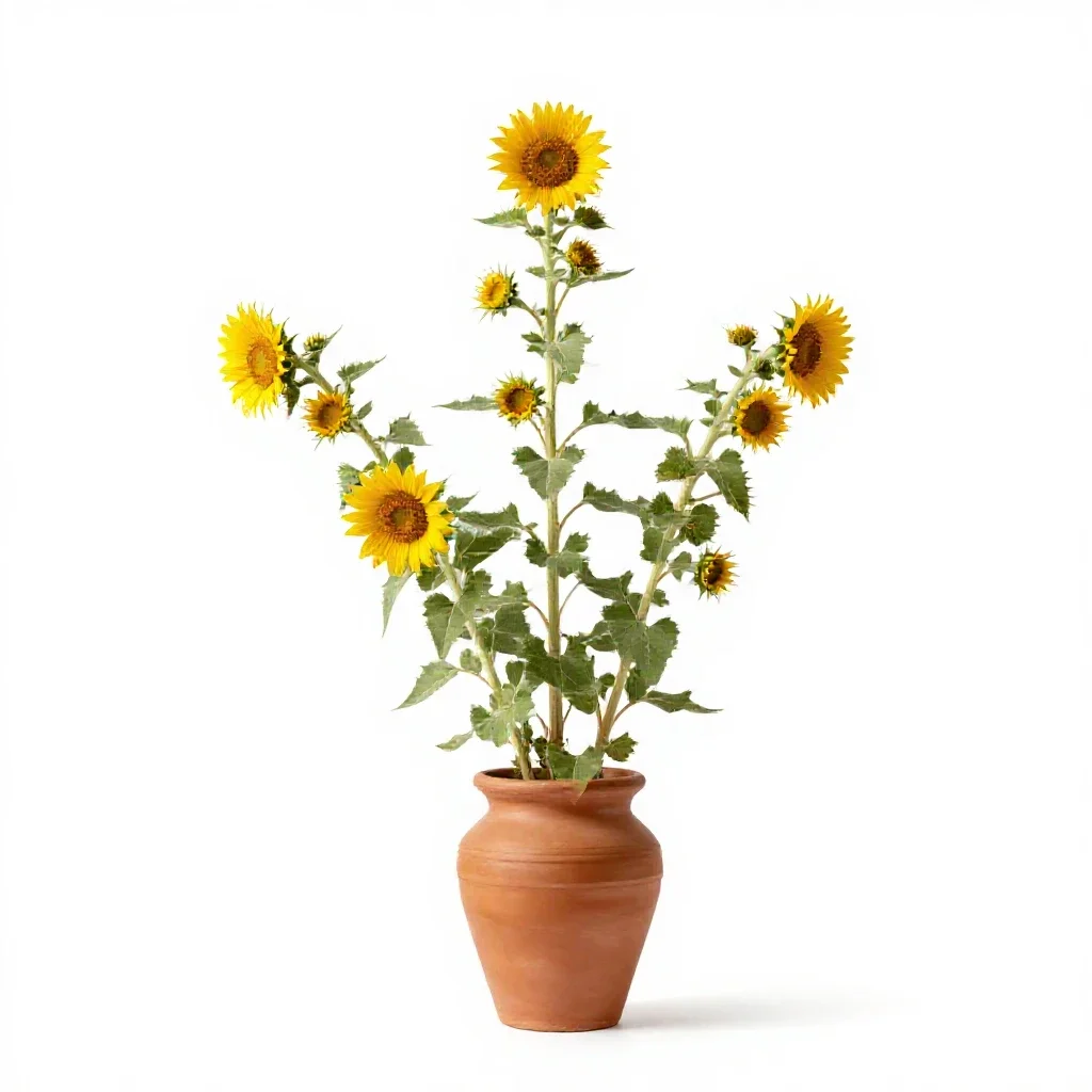 Desert sunflower isolated on a white background