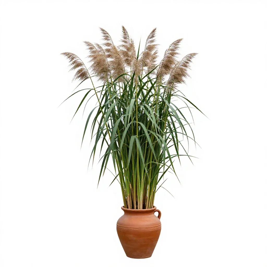 Ditch reed isolated on a white background