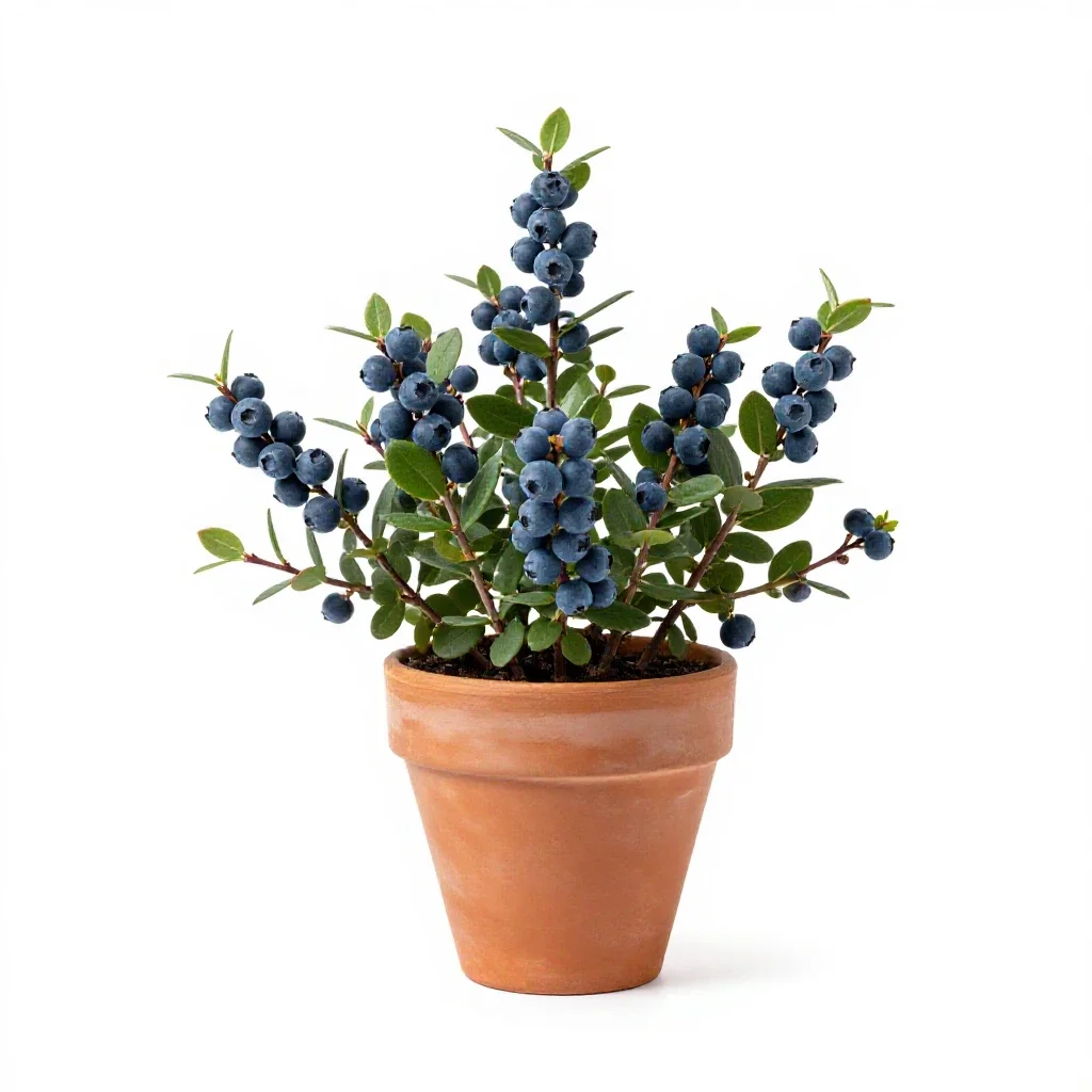 Dryland blueberry isolated on a white background
