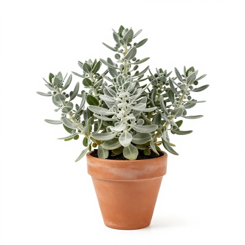 Dusty miller isolated on a white background