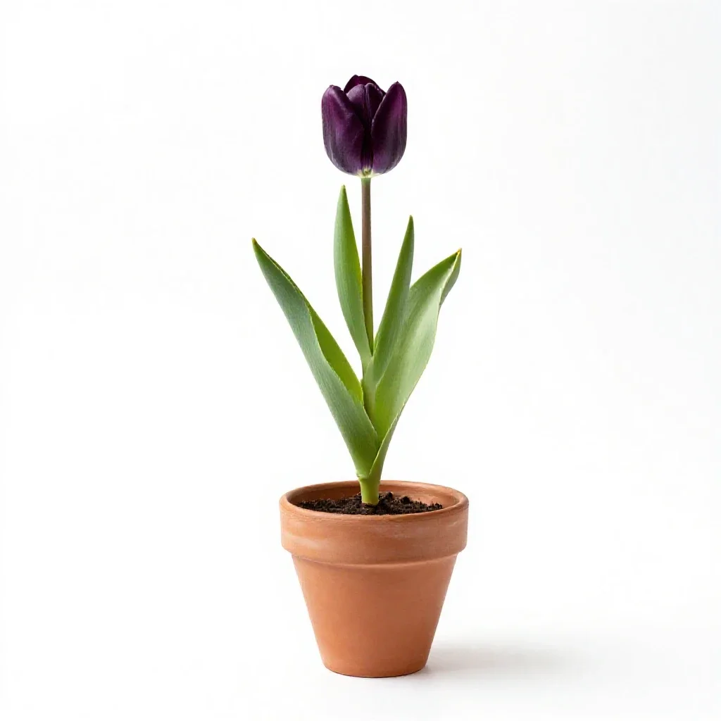 Dwarf tulip isolated on a white background