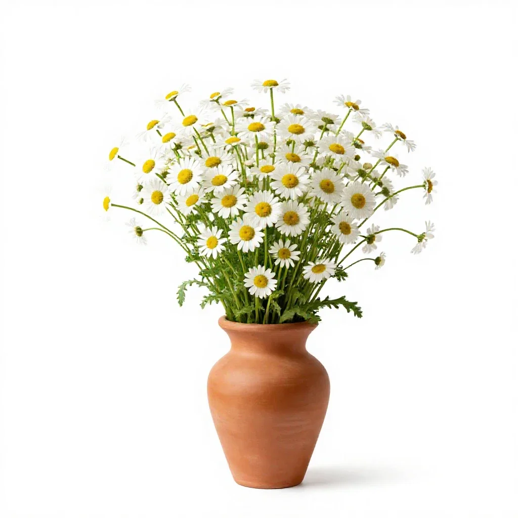 False chamomile isolated on a white background