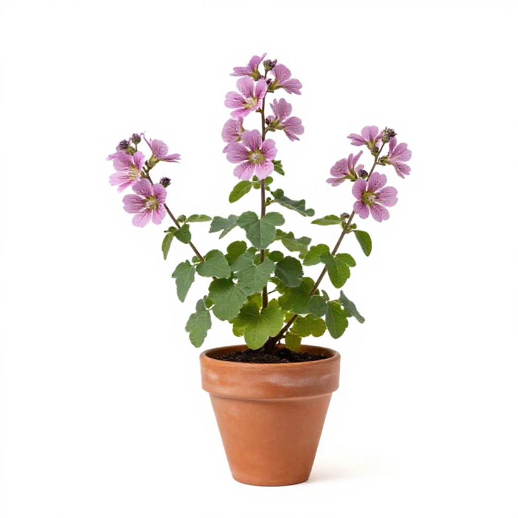 False mallow isolated on a white background