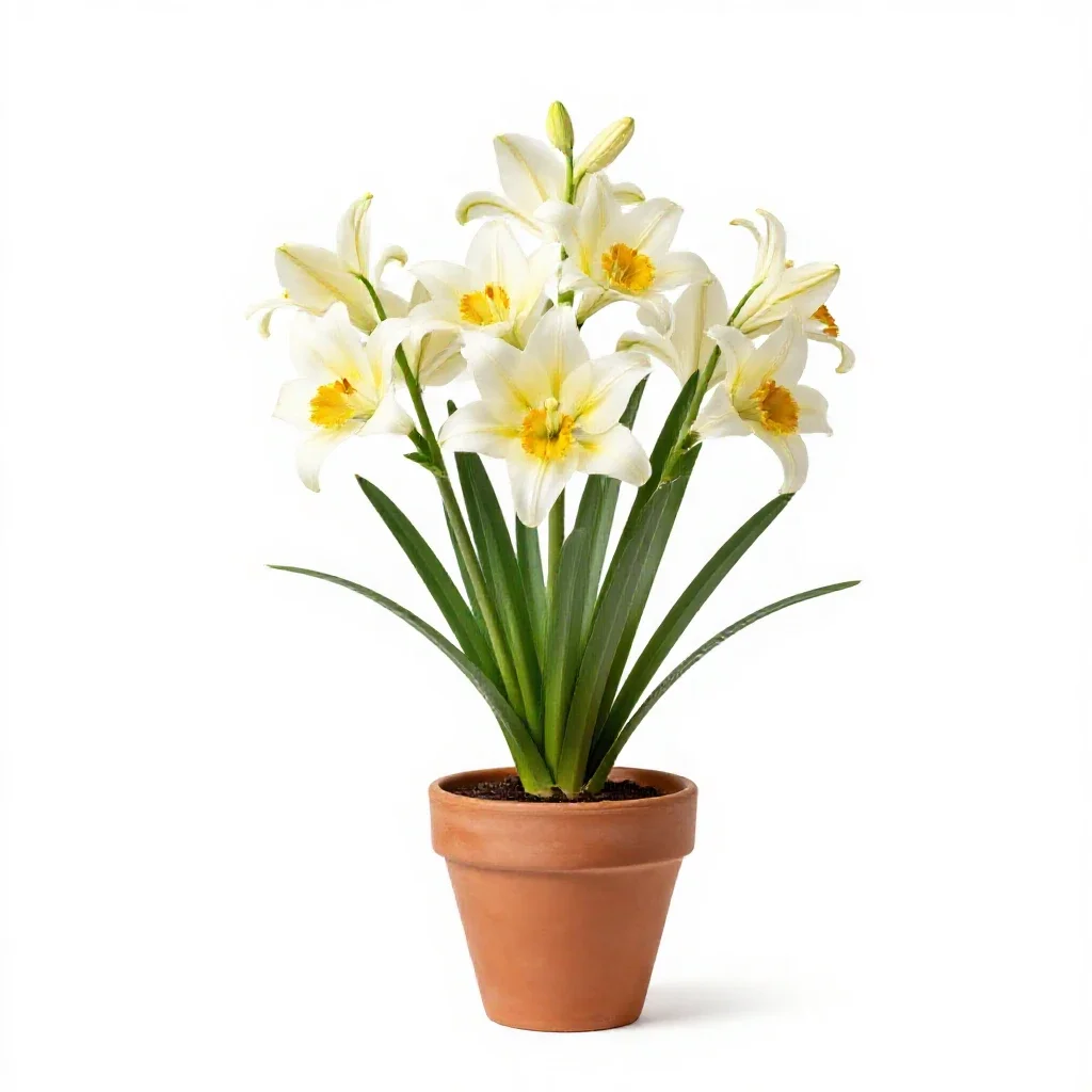 Fawn lily isolated on a white background