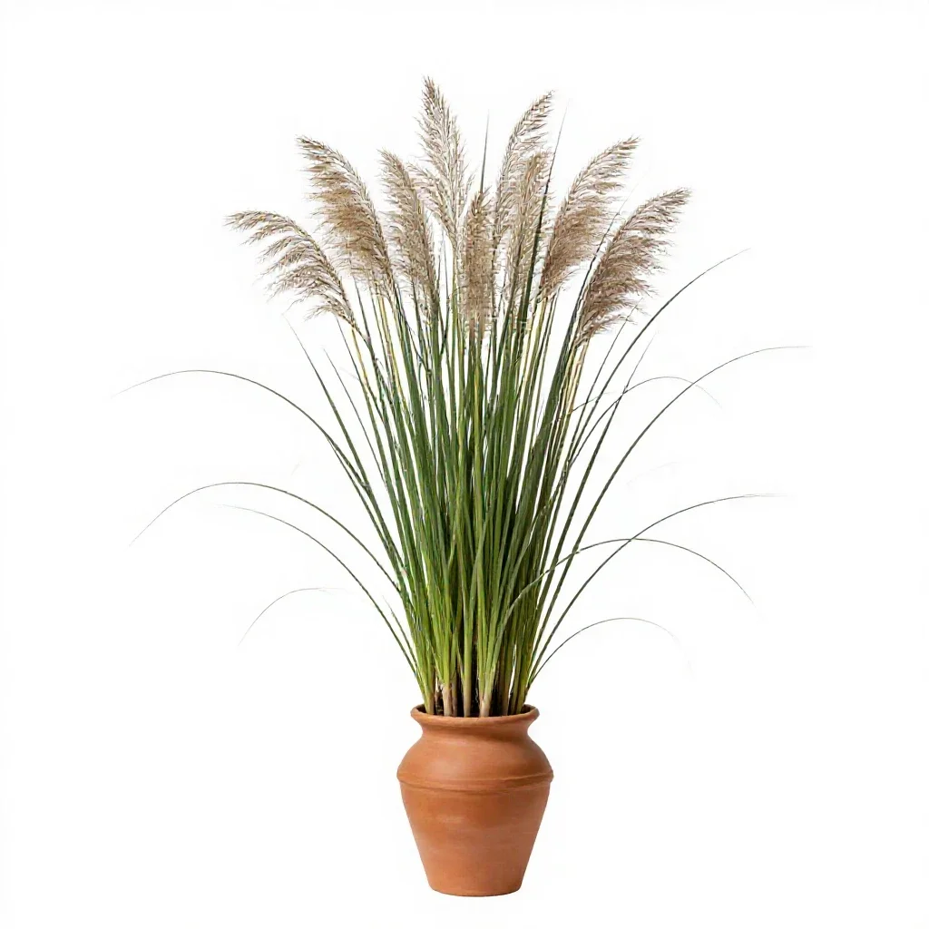 Feather reed grass isolated on a white background