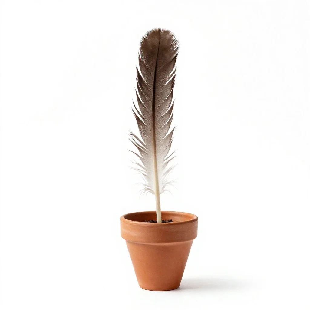Featherfoil isolated on a white background