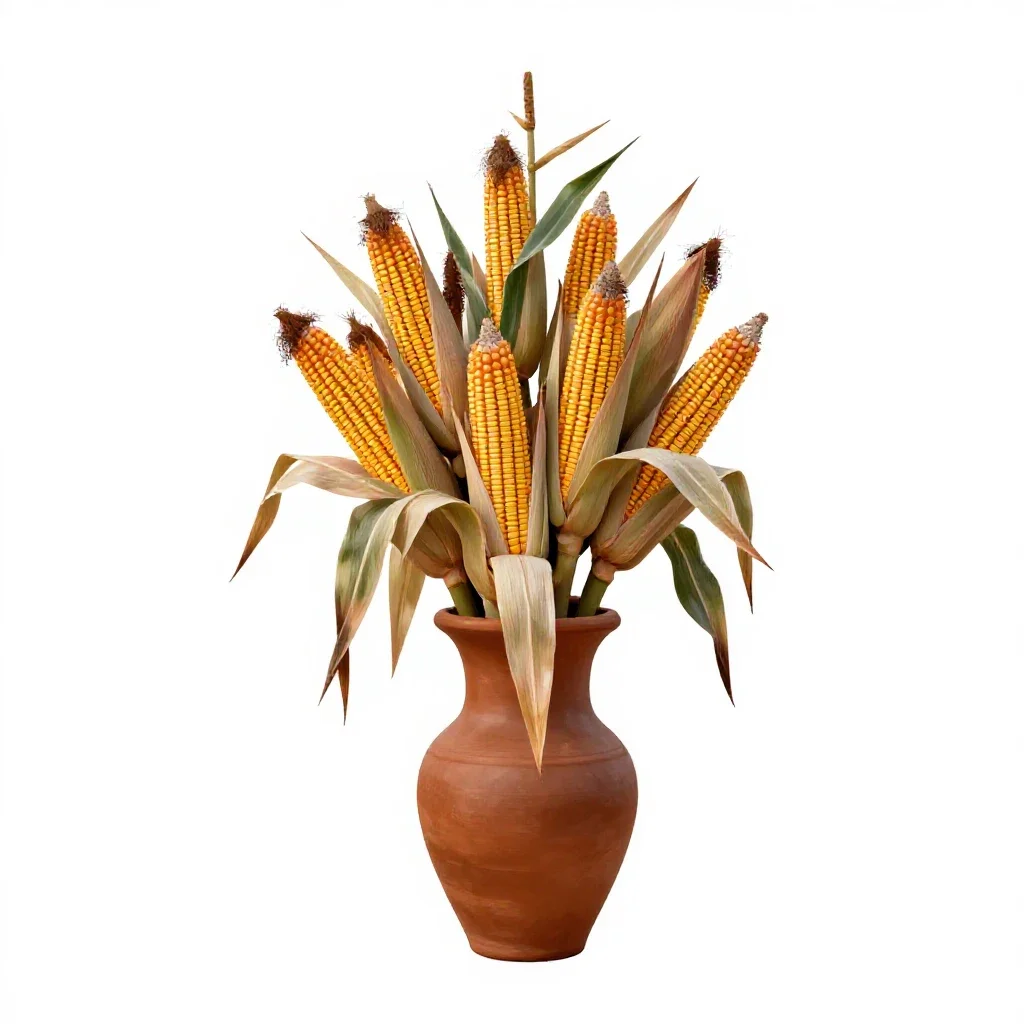 Field corn isolated on a white background