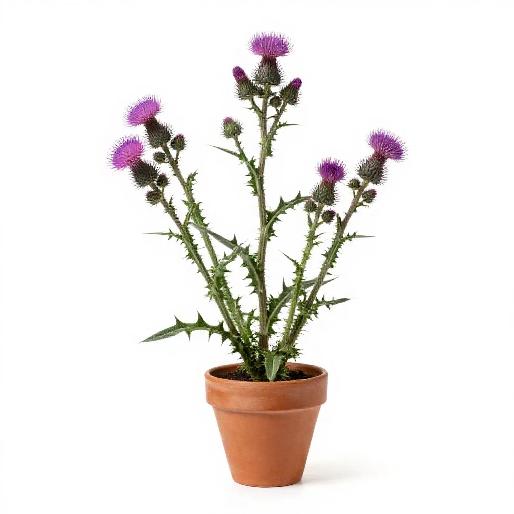 Field thistle isolated on a white background