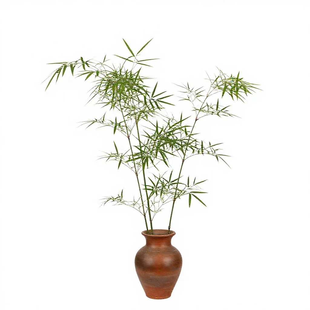 Fishpole bamboo isolated on a white background