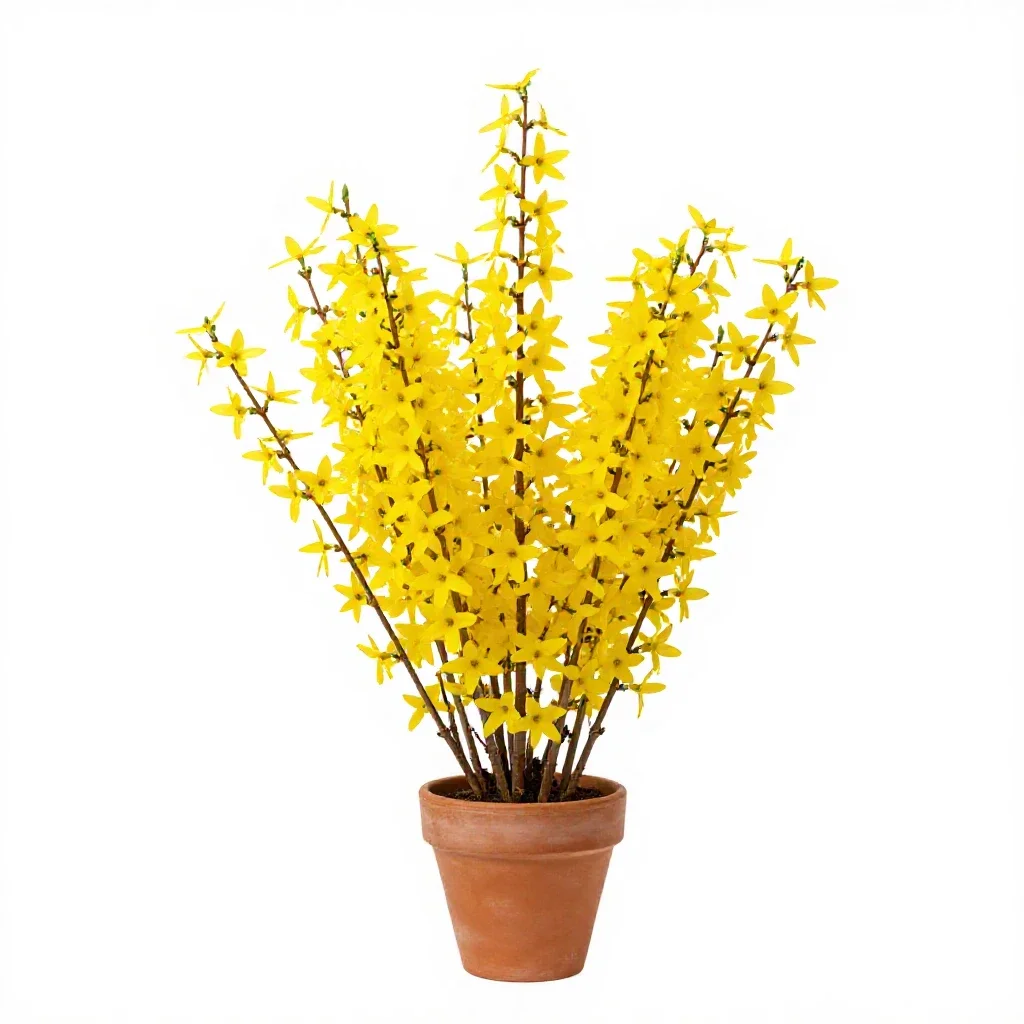 Forsythia isolated on a white background