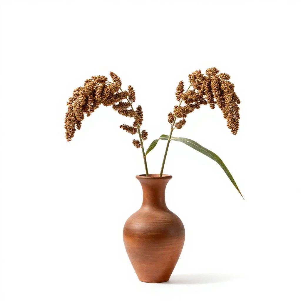Foxtail millet isolated on a white background