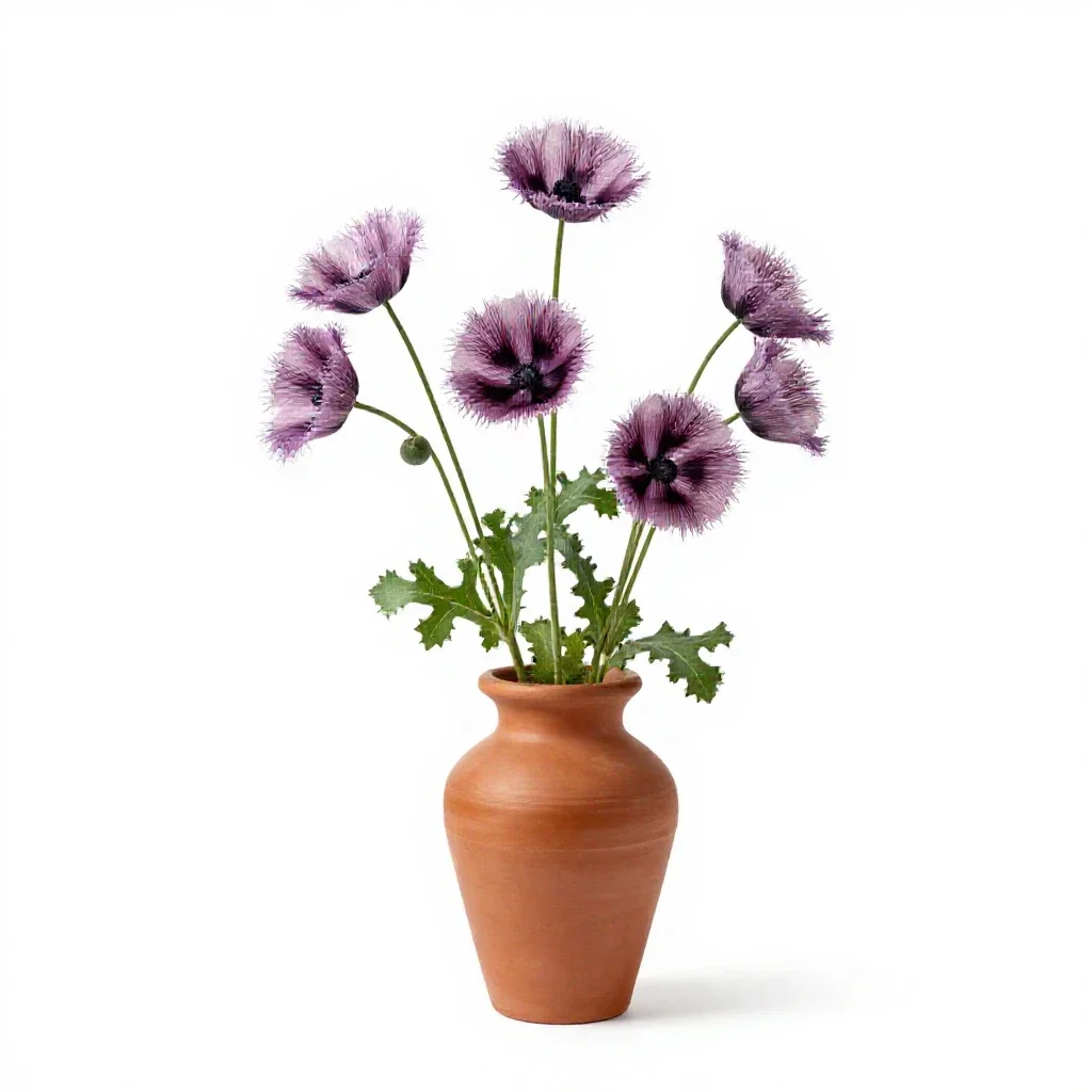 Fringed poppy mallow isolated on a white background