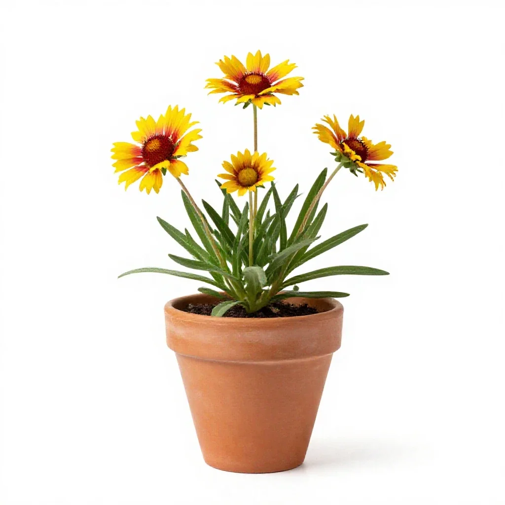 Gaillardia isolated on a white background