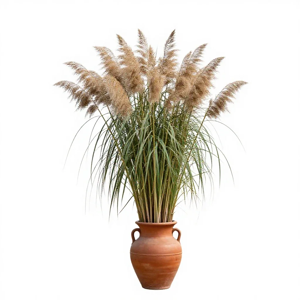 Giant reed isolated on a white background