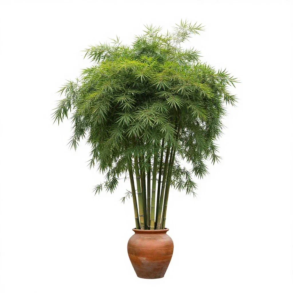 Giant timber bamboo isolated on a white background