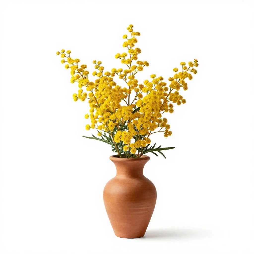 Golden yarrow isolated on a white background