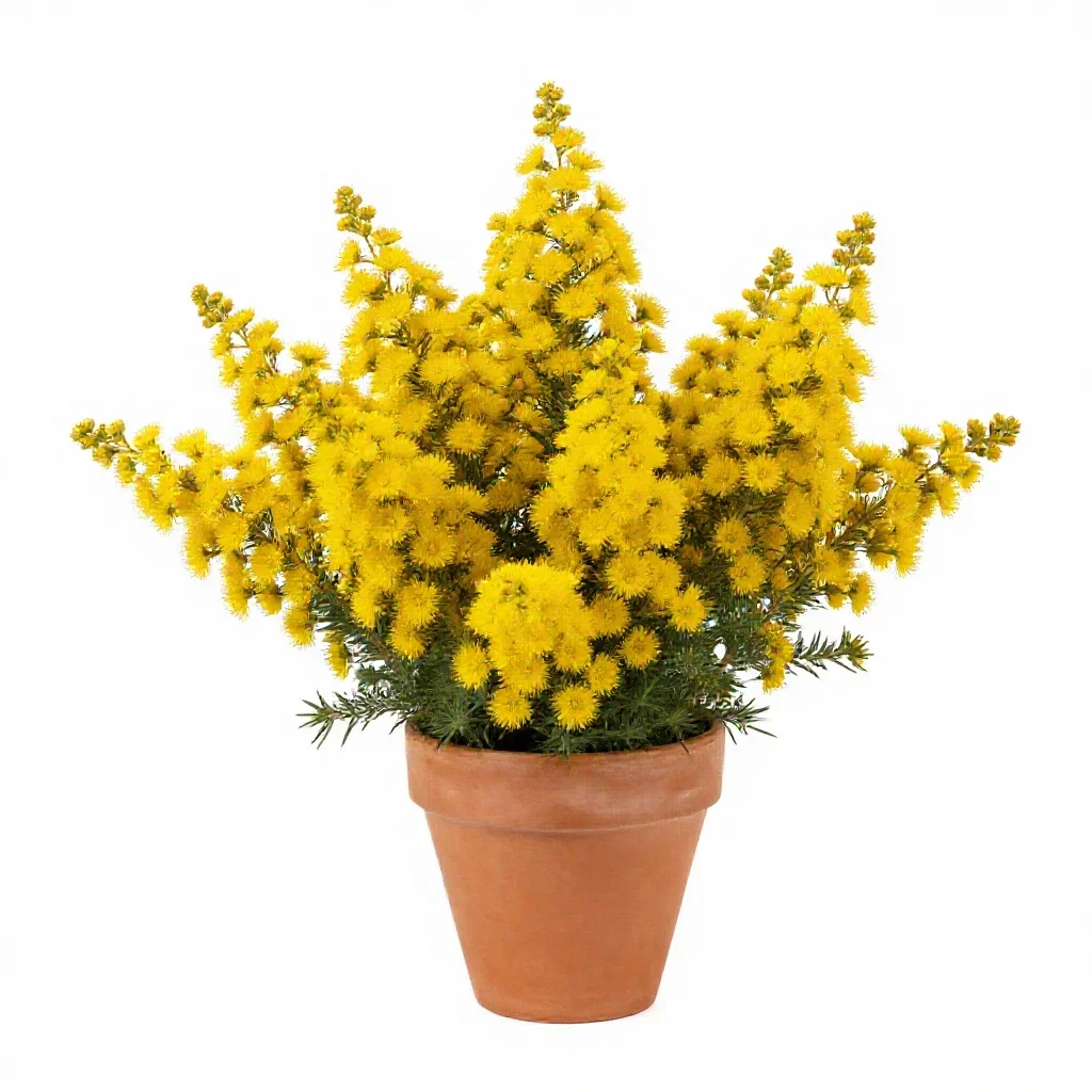 Goldenbush isolated on a white background