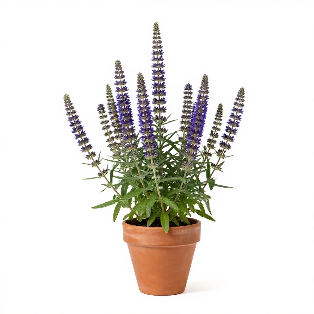 Gooseneck loosestrife isolated on a white background