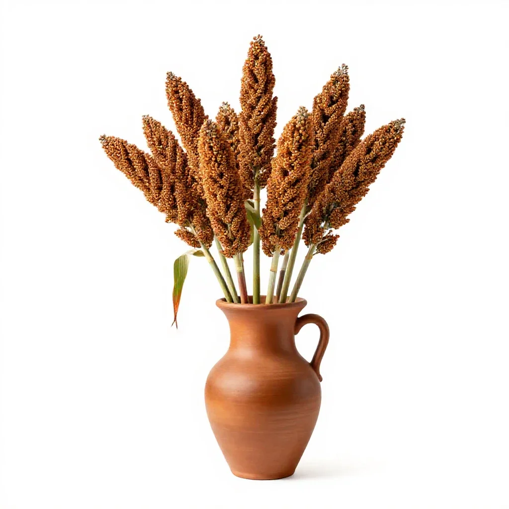 Grain sorghum isolated on a white background