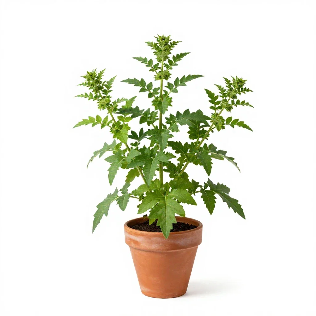 Great ragweed isolated on a white background