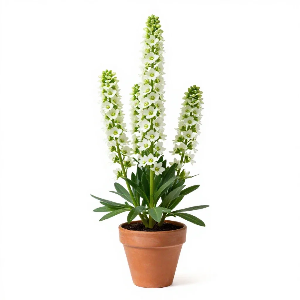 Green gentian isolated on a white background