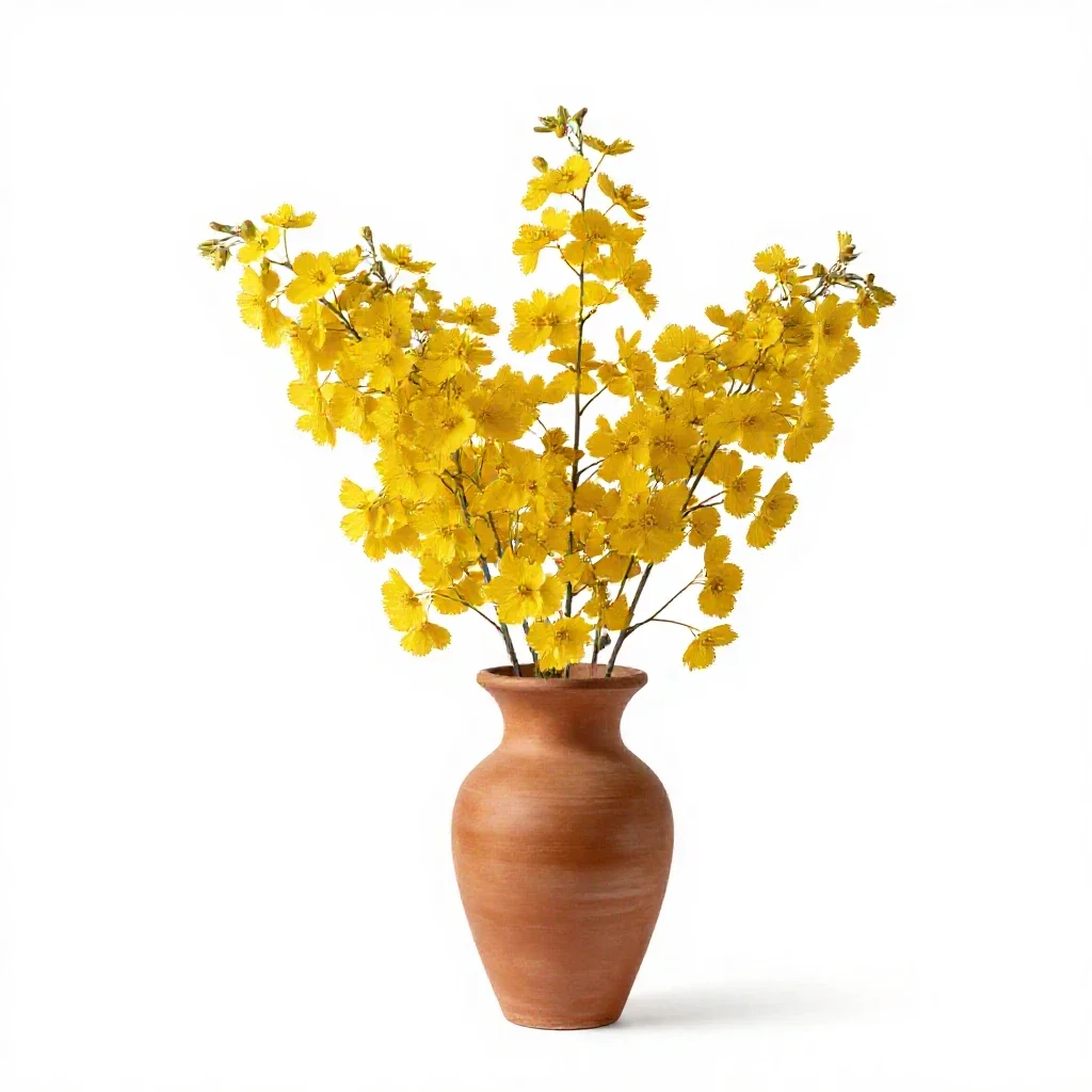 Grey goldenrod isolated on a white background