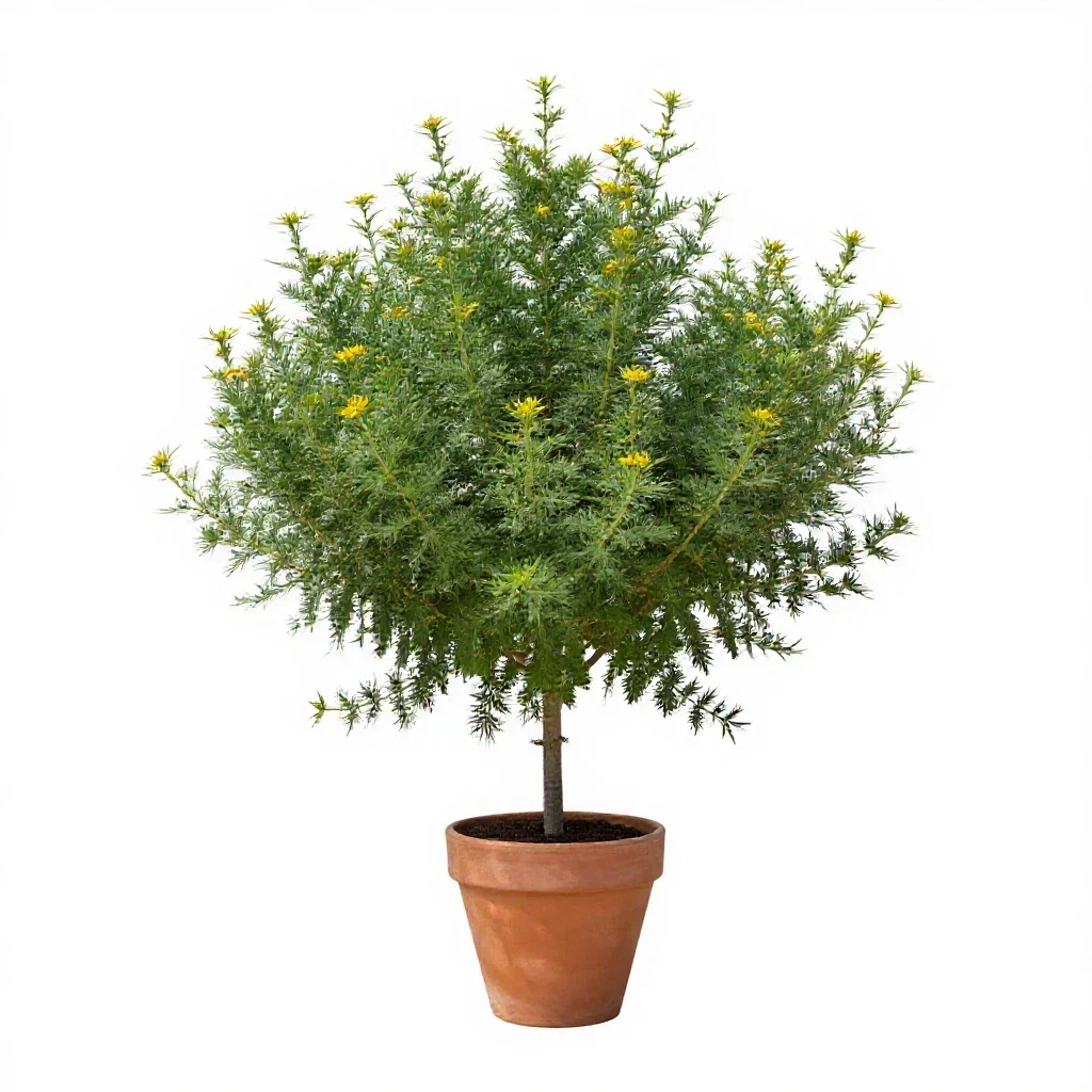 Groundsel tree isolated on a white background