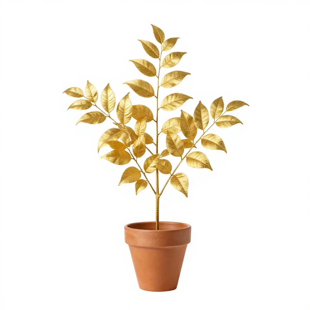 Guinea gold vine isolated on a white background