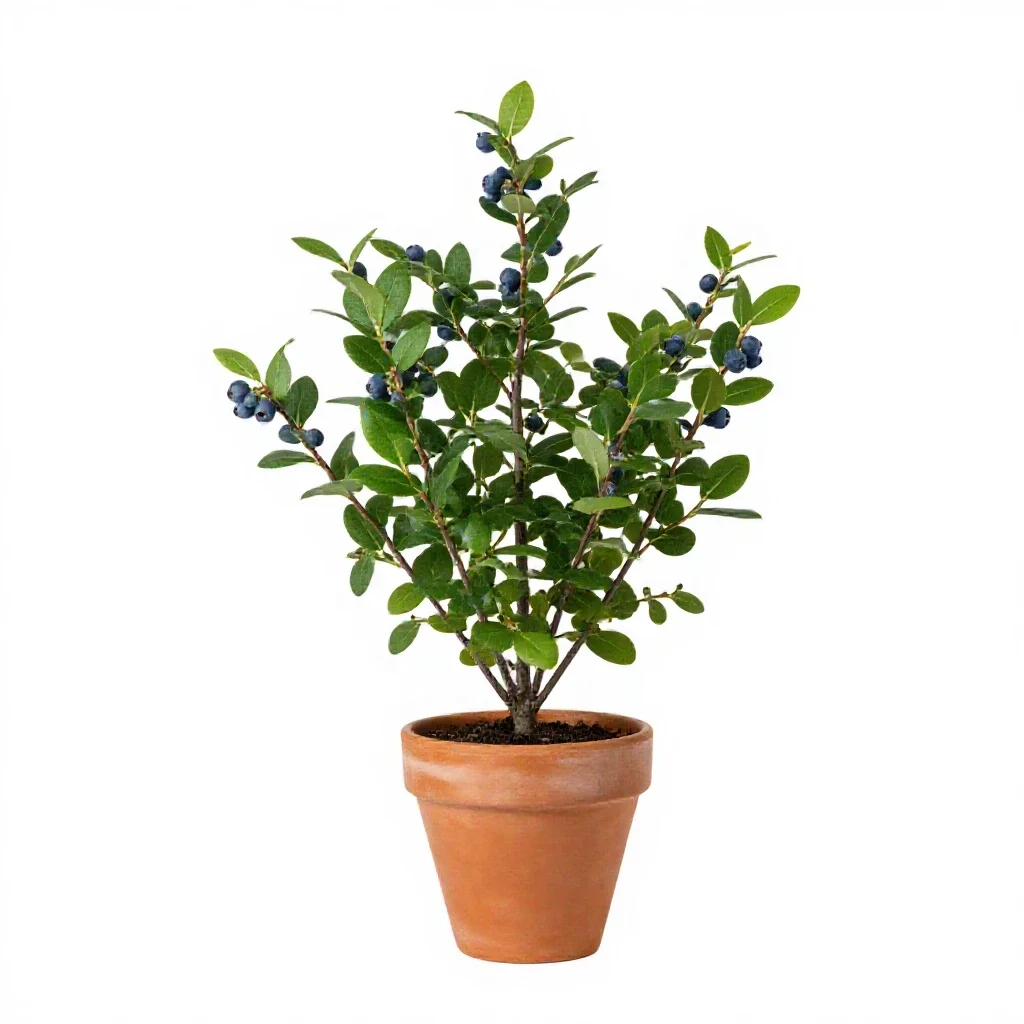 High-bush blueberry isolated on a white background