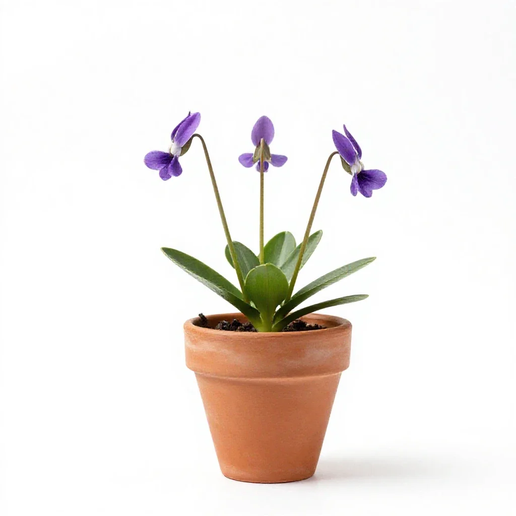 Horned violet isolated on a white background