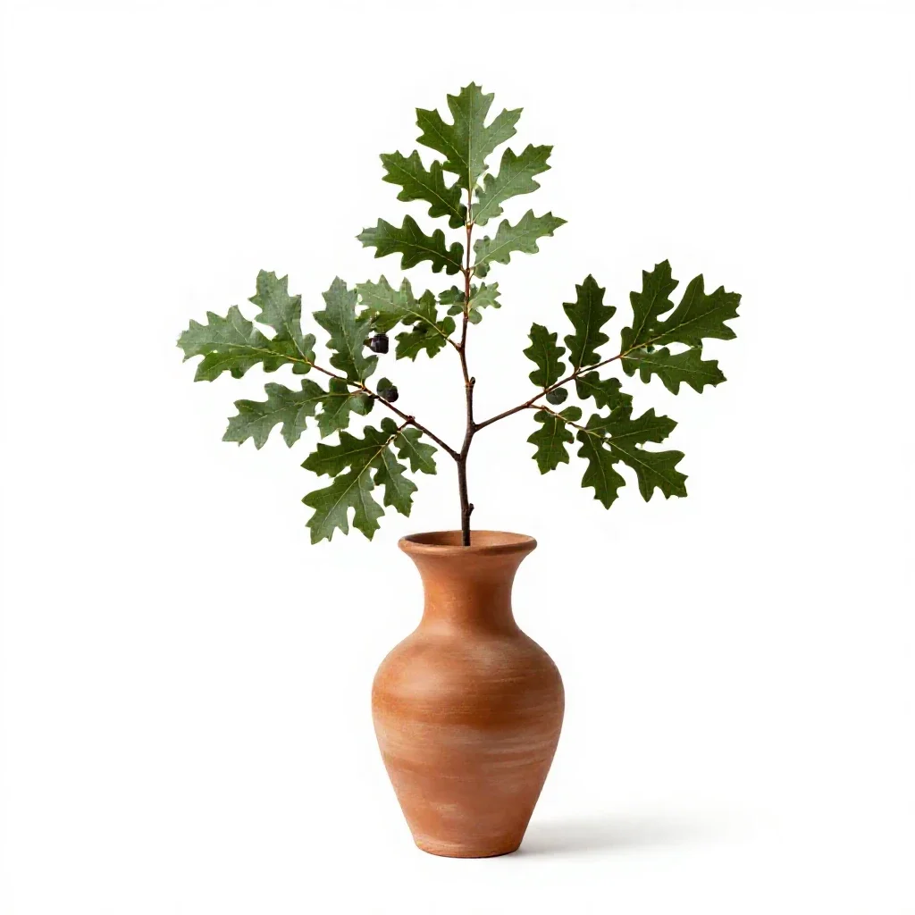 Huckleberry oak isolated on a white background