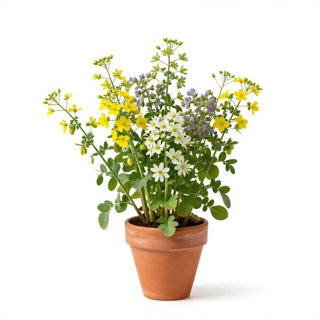 Jointed charlock isolated on a white background