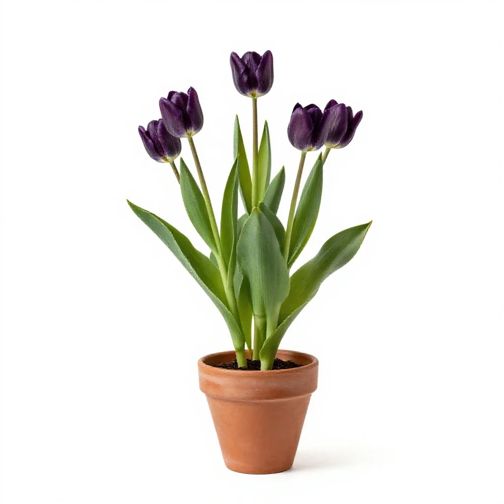 Lady tulip isolated on a white background