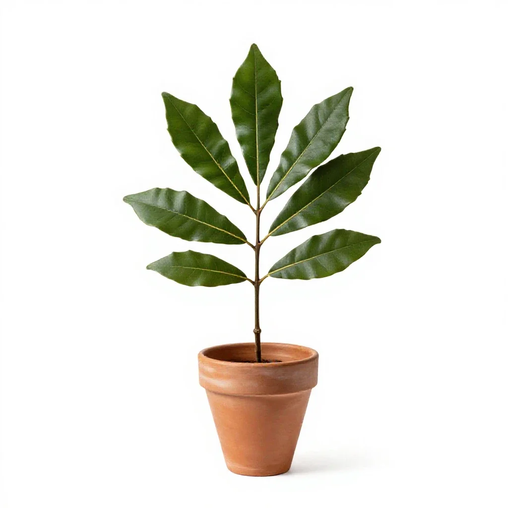 Leatherleaf isolated on a white background