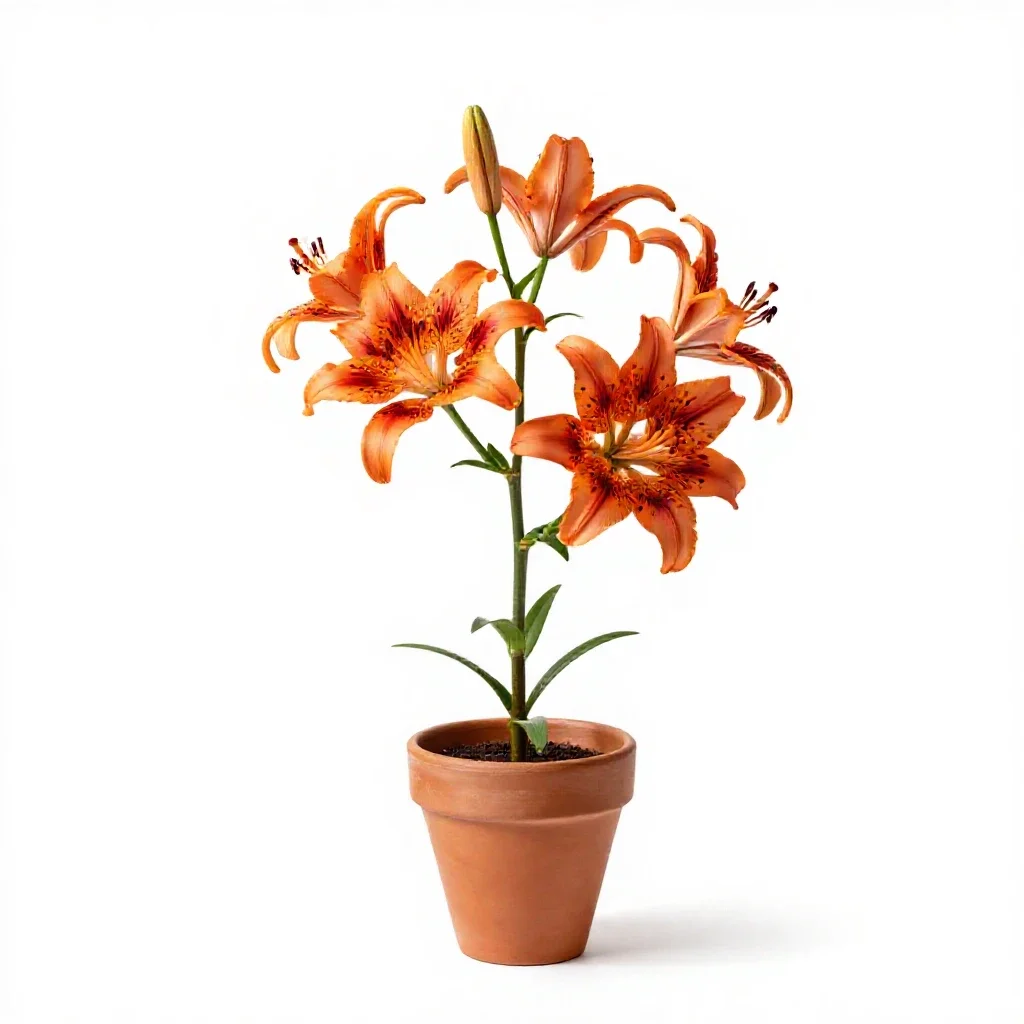 Leopard lily isolated on a white background