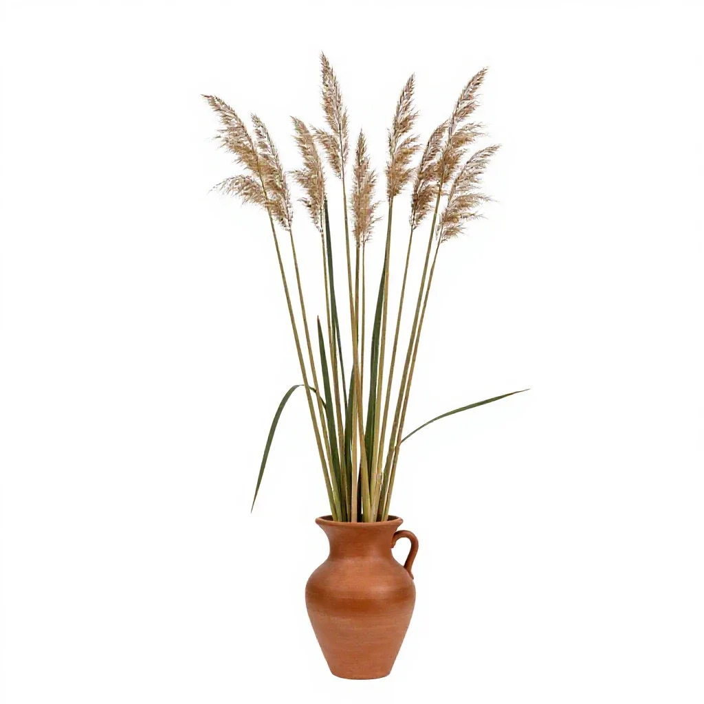 Lesser bullrush isolated on a white background