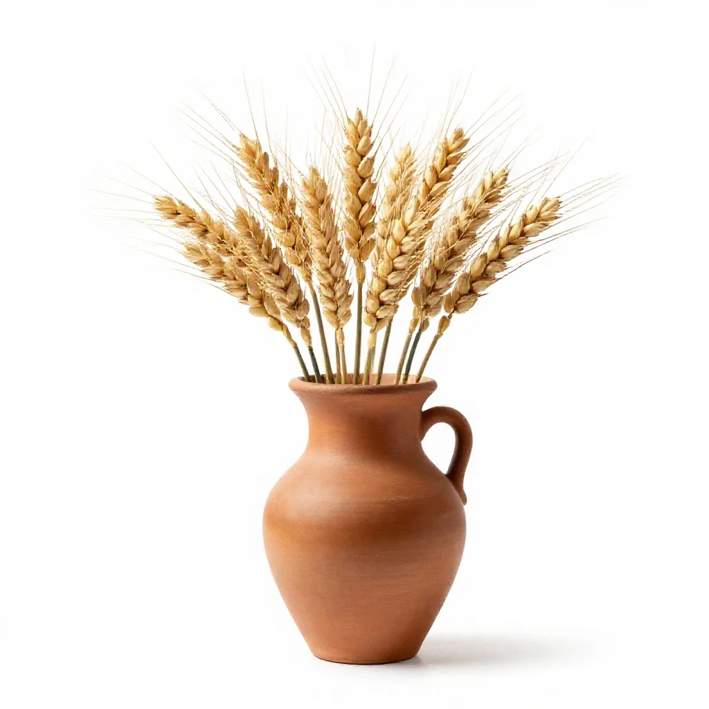 Little barley isolated on a white background