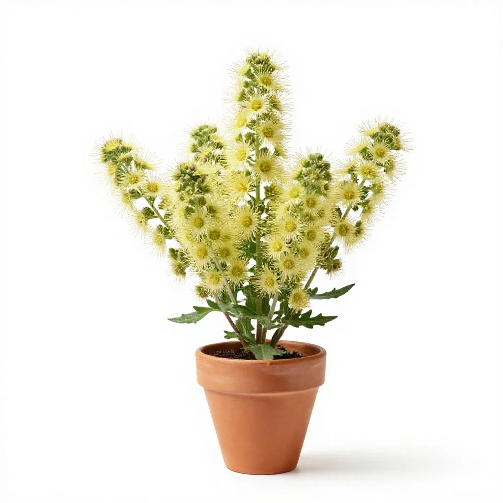 Little-head snakeweed isolated on a white background