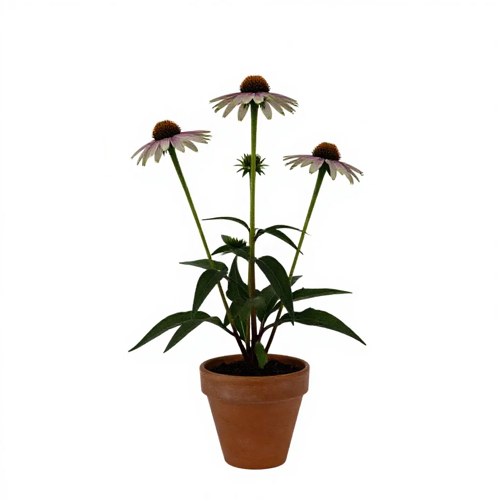 Long-head coneflower isolated on a white background