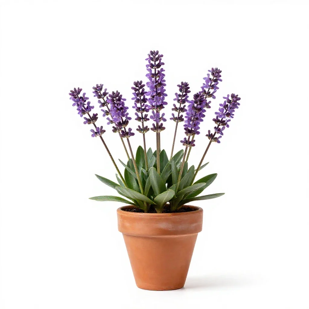 Long-spurred violet isolated on a white background