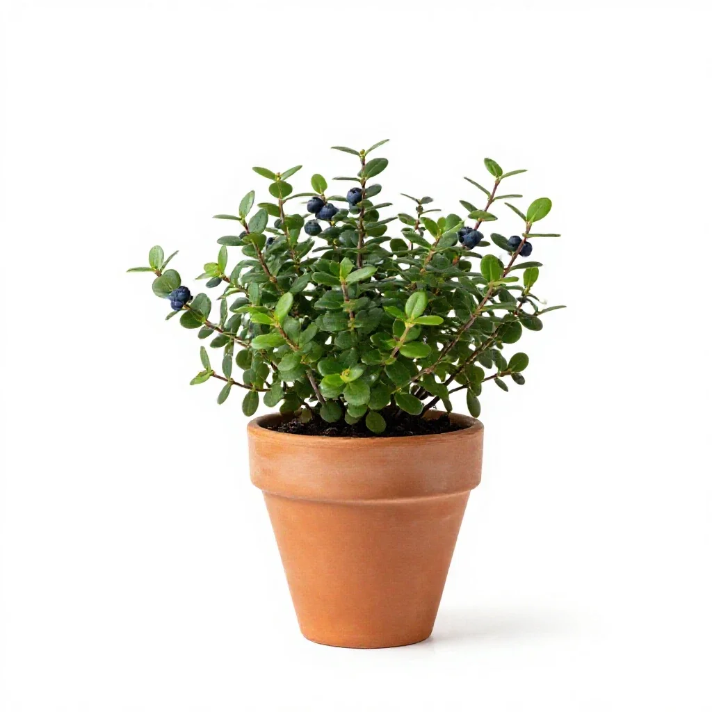 Low-bush blueberry isolated on a white background