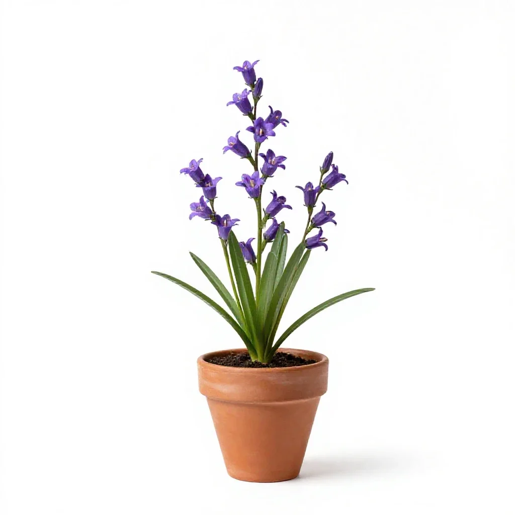 Marsh bellflower isolated on a white background